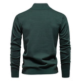 Pull homme col montant demi-zip