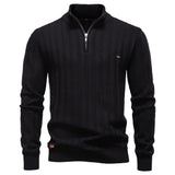 Pull homme col montant texturé