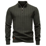 Pull homme col montant texturé