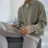 Pull homme col zippé