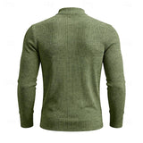 Pull homme côtelé à col montant