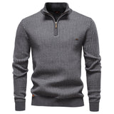Pull homme demi-zip à motifs