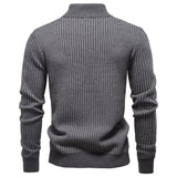 Pull homme demi-zip à motifs
