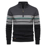 Pull homme demi-zip jacquard