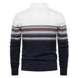 Pull homme demi-zip jacquard