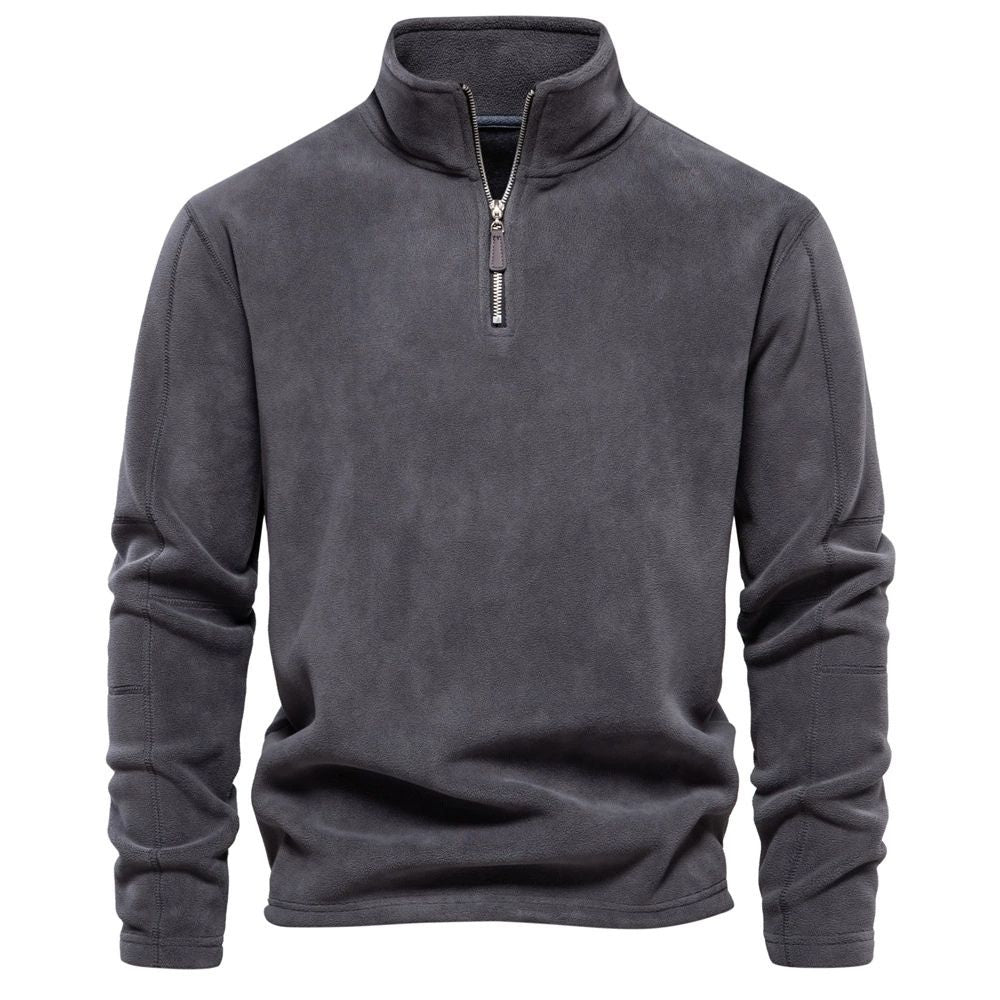 Pull homme demi-zip texturé