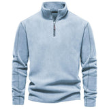 Pull homme demi-zip texturé