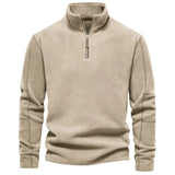 Pull homme demi-zip texturé