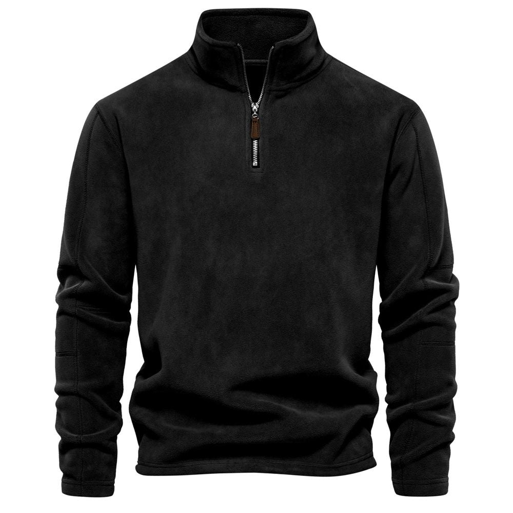 Pull homme demi-zip texturé