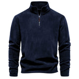 Pull homme demi-zip texturé