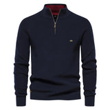 Pull homme demi-zippé côtelé