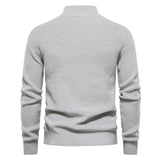 Pull homme demi-zippé côtelé