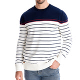Pull homme marinière rayé