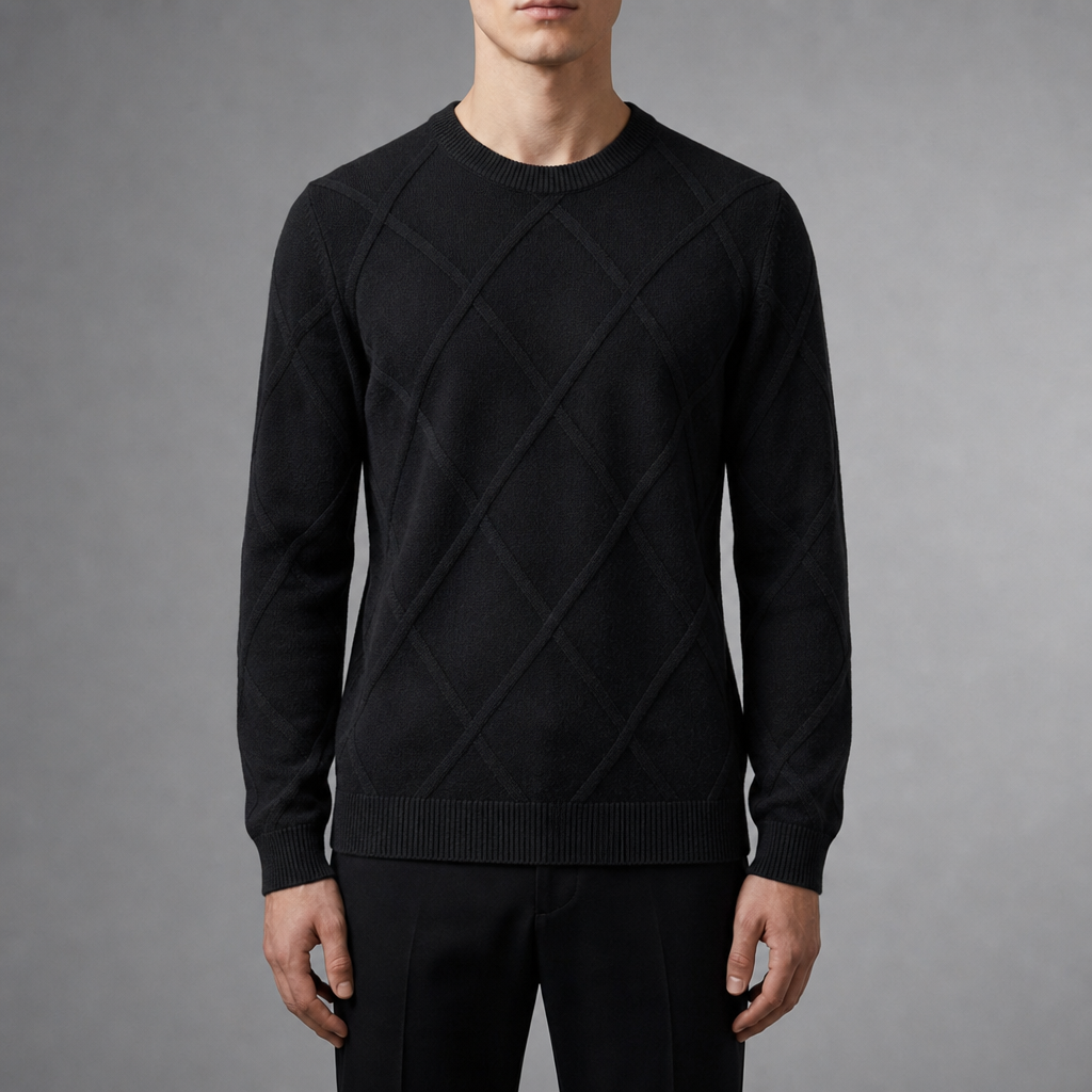 Pull homme motif losanges