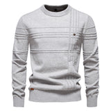 Pull homme texturé à lignes