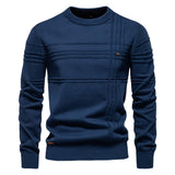 Pull homme texturé à lignes