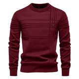 Pull homme texturé à lignes