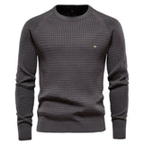 Pull homme texturé à col rond