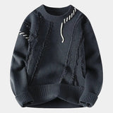Pull homme texturé col rond