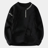 Pull homme texturé col rond