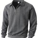 Pull homme torsadé à col zippé