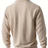 Pull homme torsadé à col zippé