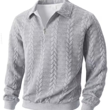Pull homme torsadé à col zippé