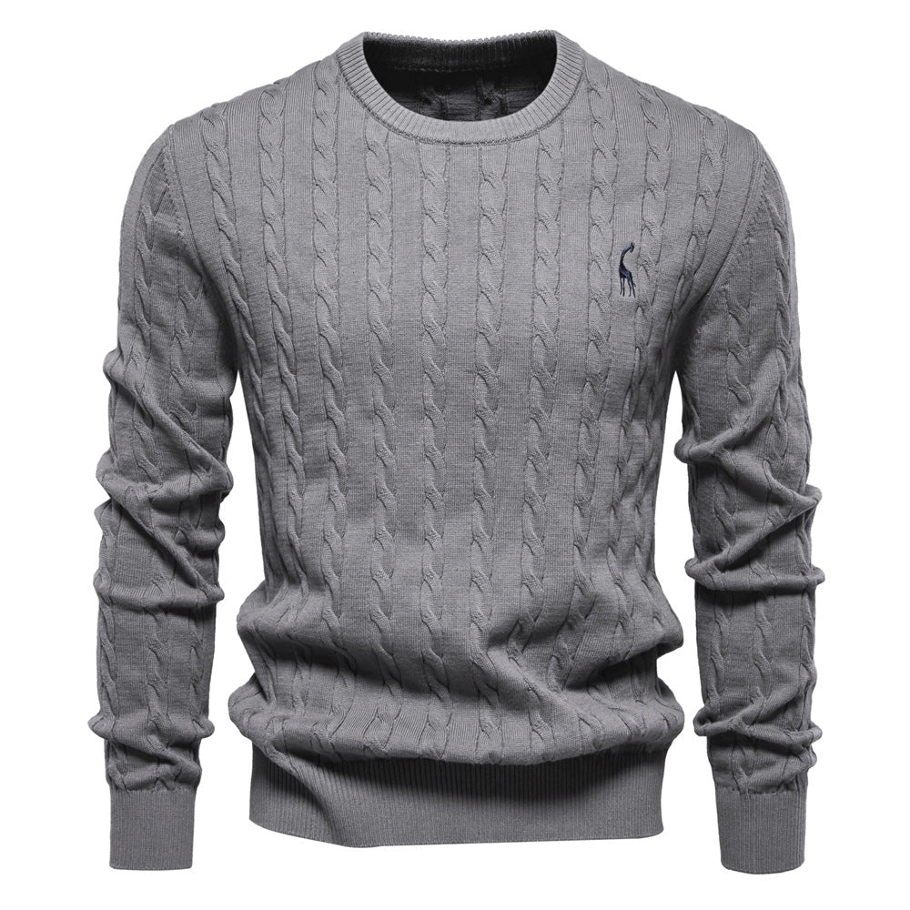 Pull homme torsadé texturé