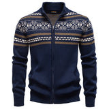 Pull homme zippé à motifs