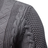 Pull homme zippé à maille torsadée