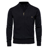 Pull homme zippé texturé