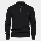 Pull homme col montant zippé