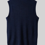 Pull sans manches à col V pour homme