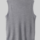Pull sans manches à col V pour homme