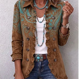Serena | Veste paisley à volants