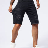 Short homme déchiré coupe droite