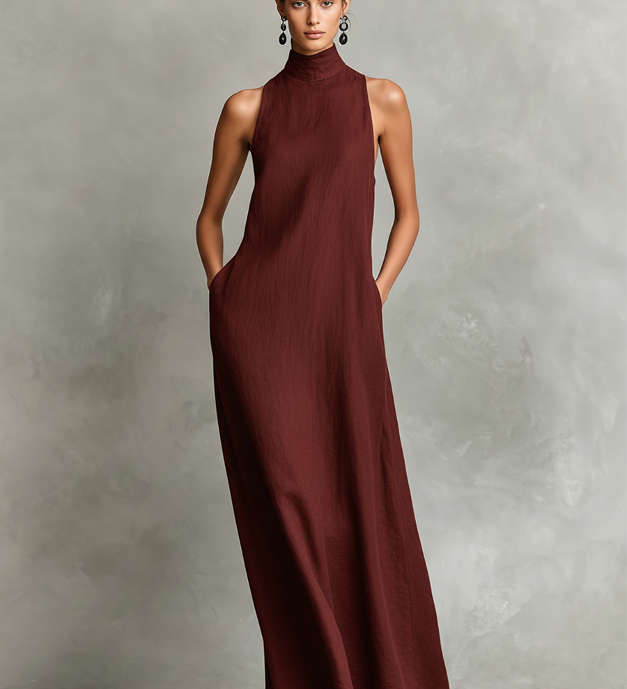 Catalina | Robe longue minimaliste sans manches