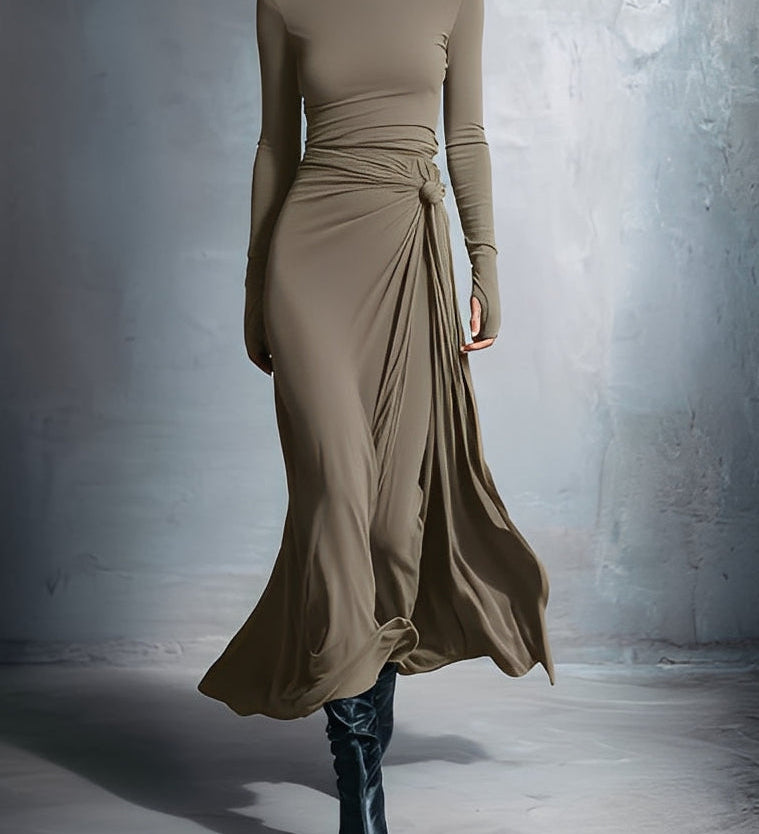Naomie | Robe Maxi à Nœud Latéral