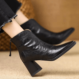 Delia | Bottines luxueuses à talon moyen
