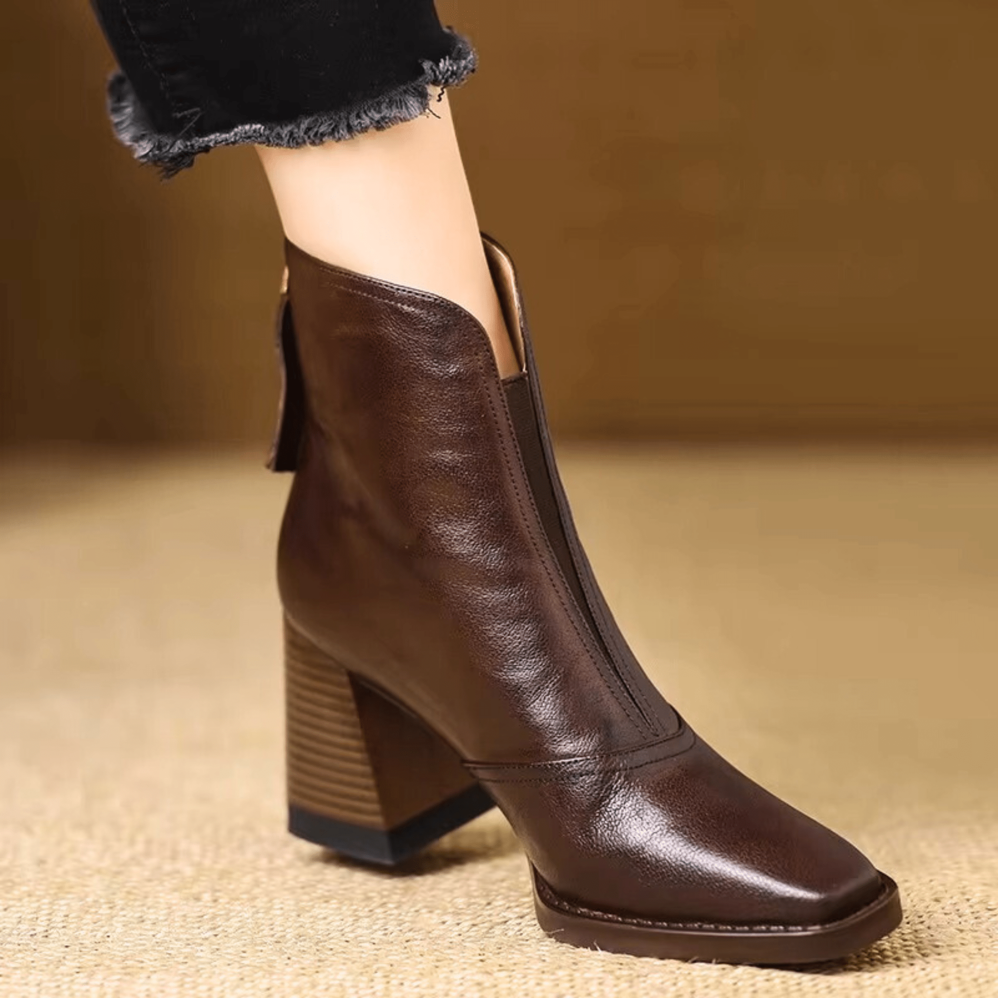 Delia | Bottines luxueuses à talon moyen